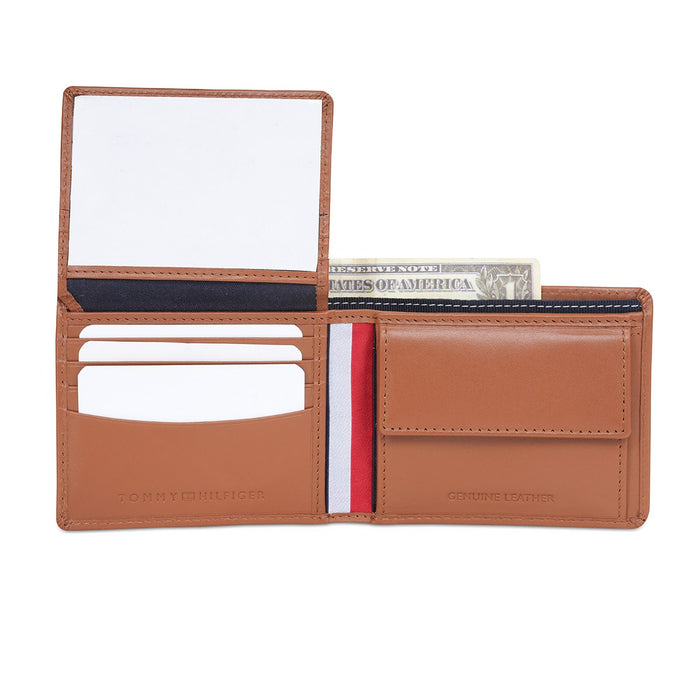 Tommy Hilfiger Ale Men'sa Men's Multicard Coin Wallet Tan