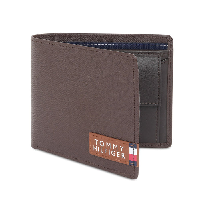 Tommy Hilfiger Brant Men's Global Coin Wallet Brown