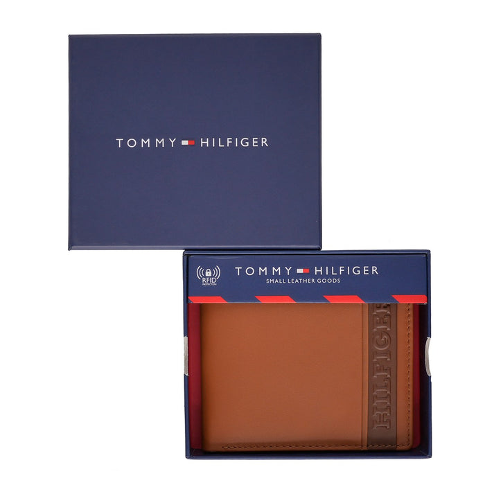 Tommy Hilfiger Bruce Men's Global Coin Wallet Tan