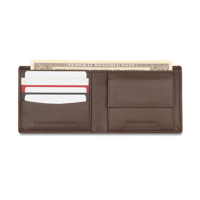 Tommy Hilfiger Steuben Global Coin Wallet Brown