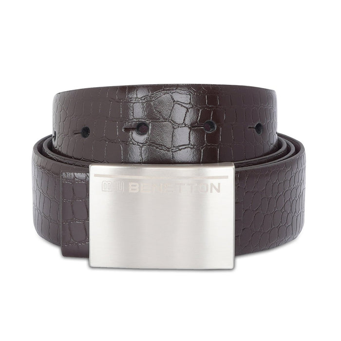 United Colors Of Benetton Romano Men's Reversible Belt Brown Wine