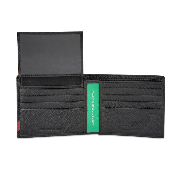 United Colors of Benetton Adamo Passcase Wallet Black