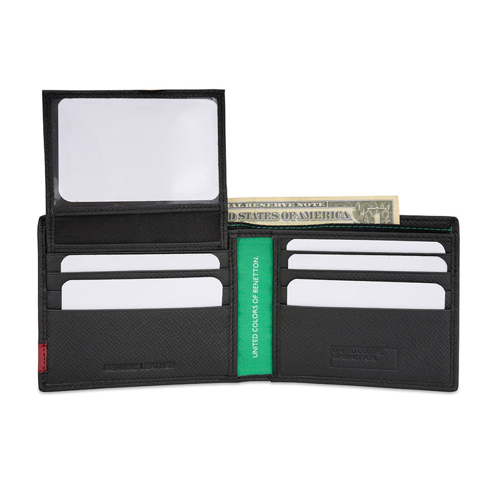 United Colors of Benetton Adamo Passcase Wallet Black