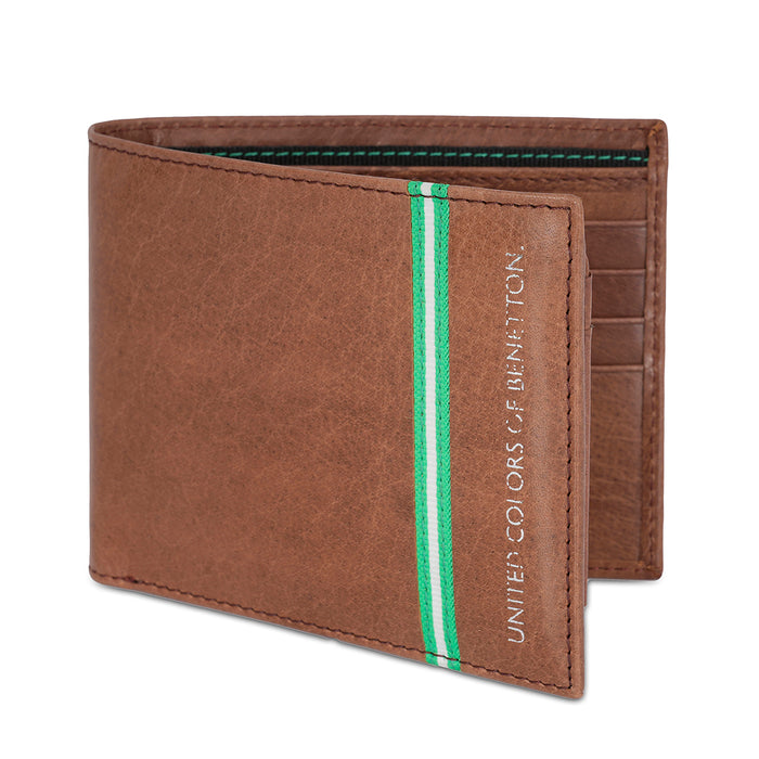 United Colors of Benetton Natalio Passcase Wallet Brown