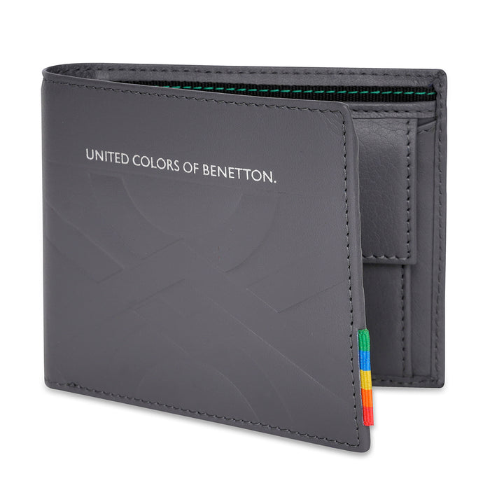 United Colors of Benetton Placido Passcase Wallet Grey