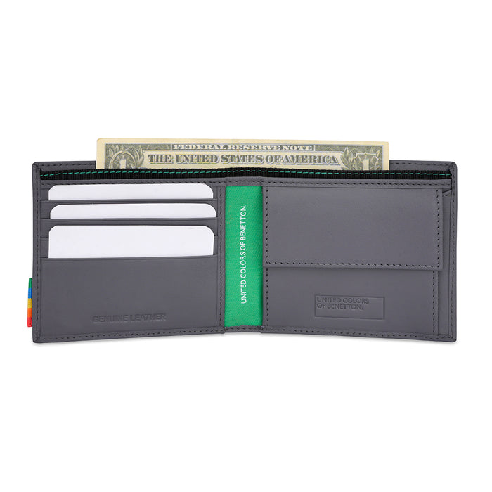 United Colors of Benetton Placido Passcase Wallet Grey