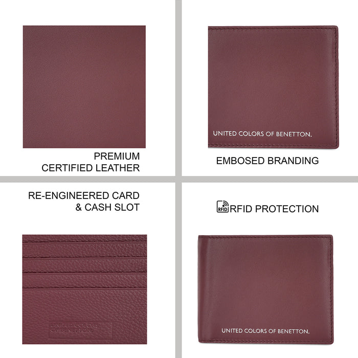 United Colors of Benetton Aelger Passcase Wallet Wine