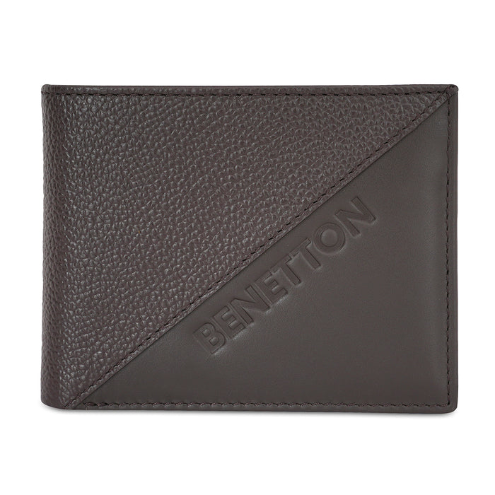 United Colors of Benetton Anselmo Passcase Wallet Brown