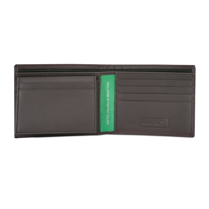 United Colors of Benetton Anselmo Passcase Wallet Brown