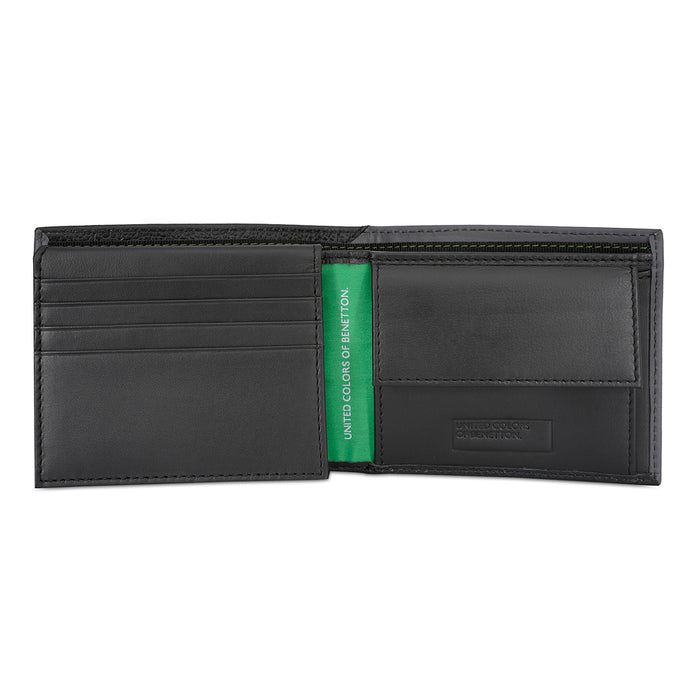 United Colors of Benetton Anselmo Multicard Coin Wallet Black