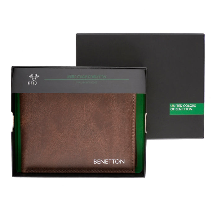 United Colors of Benetton Corso Passcase Wallet Brown