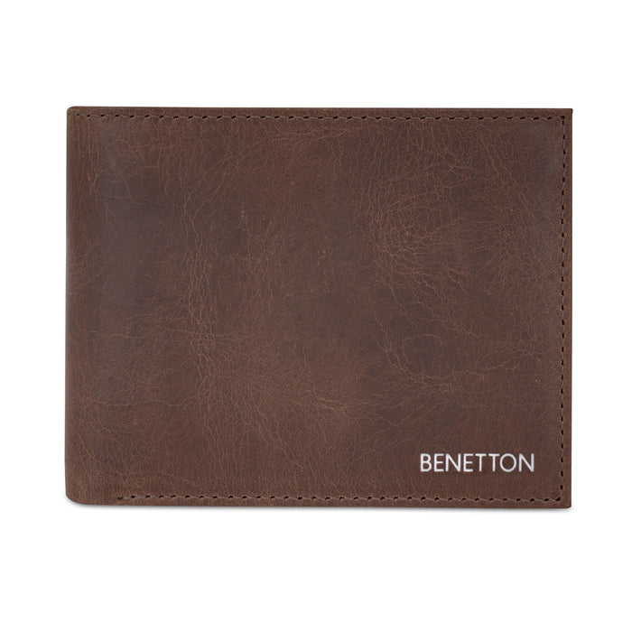 United Colors of Benetton Corso Passcase Wallet Brown