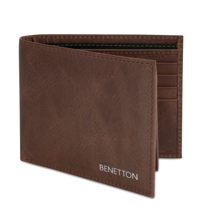 United Colors of Benetton Corso Passcase Wallet Brown