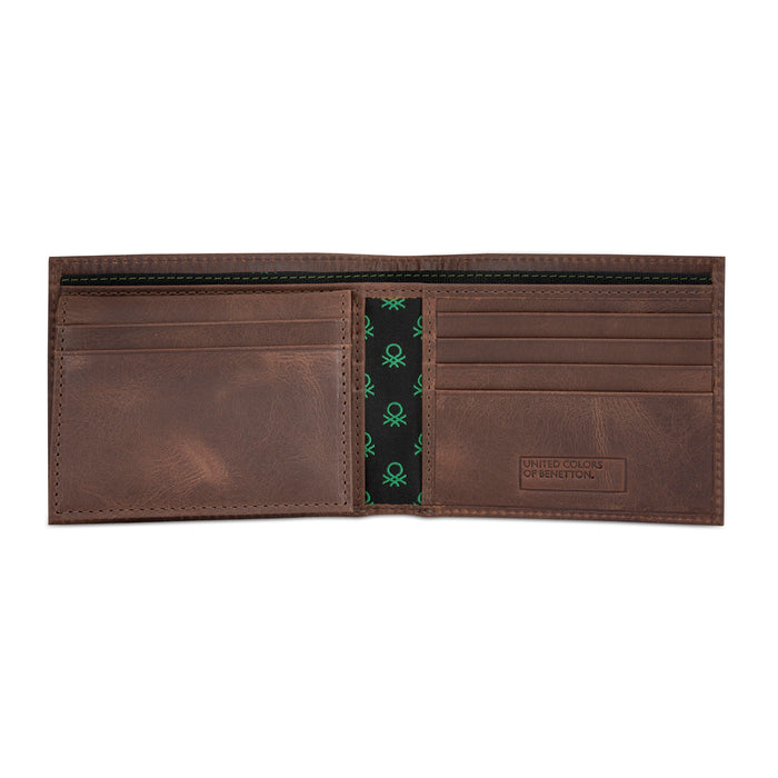 United Colors of Benetton Corso Passcase Wallet Brown