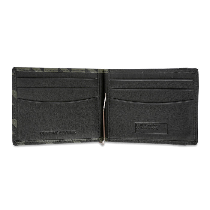 United Colors of Benetton Clemente Money Clip Wallet Tan Olive