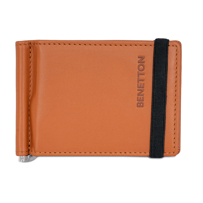 United Colors of Benetton Emberto Money Clip Wallet tan