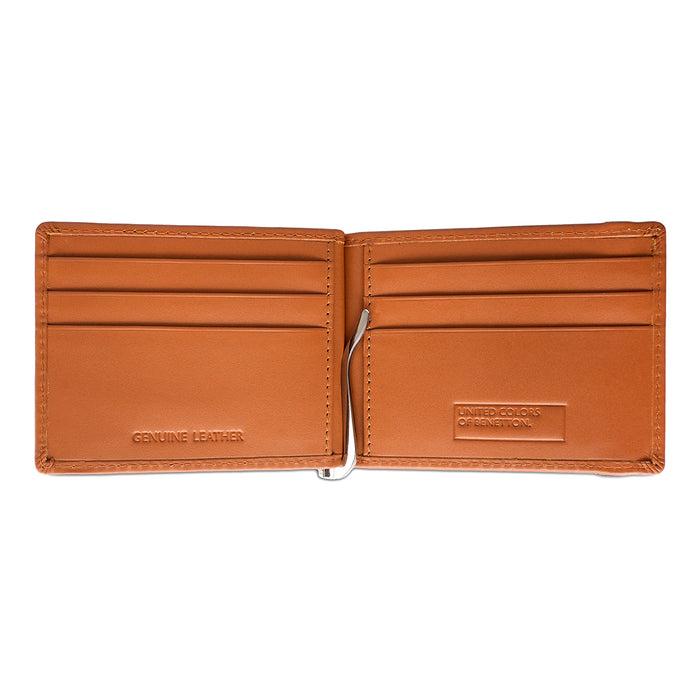 United Colors of Benetton Emberto Money Clip Wallet tan