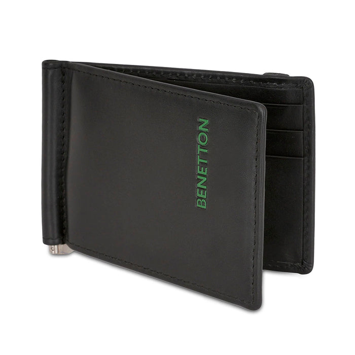 United Colors of Benetton Emberto Money Clip Wallet Black