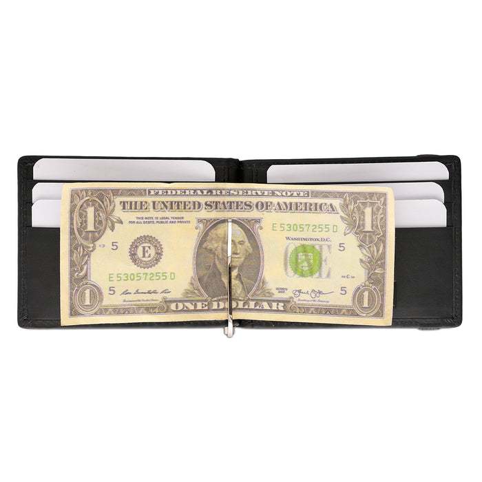 United Colors of Benetton Emberto Money Clip Wallet Black