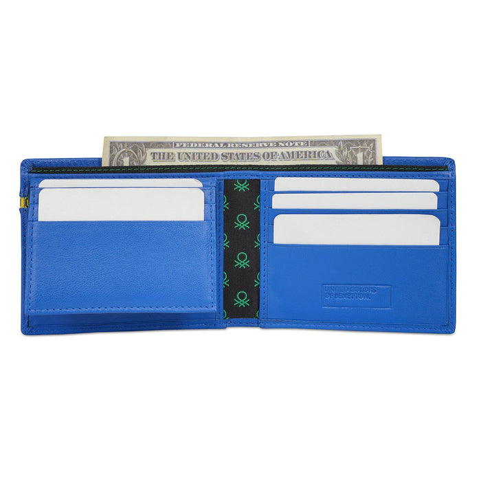 United Colors Of Benetton Fynn Men's Passcase Wallet Blue