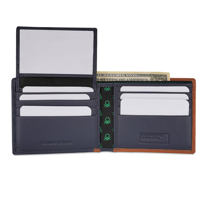 United Colors of Benetton Maceo Passcase Wallet Navy