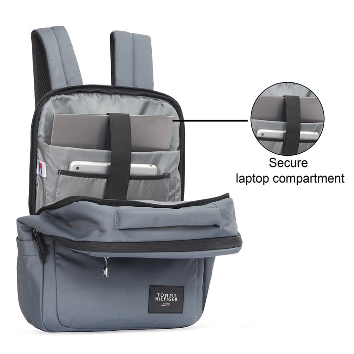 Tommy Hilfiger Lawrence Laptop Backpack Granite Grey