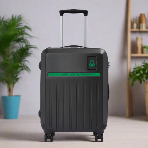 United Colors of Benetton Cobalt Hard Luggage Cabin Black