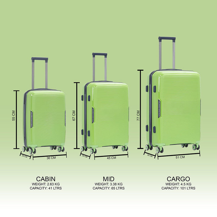 United Colors of Benetton Opal Hard Luggage Green Cabin