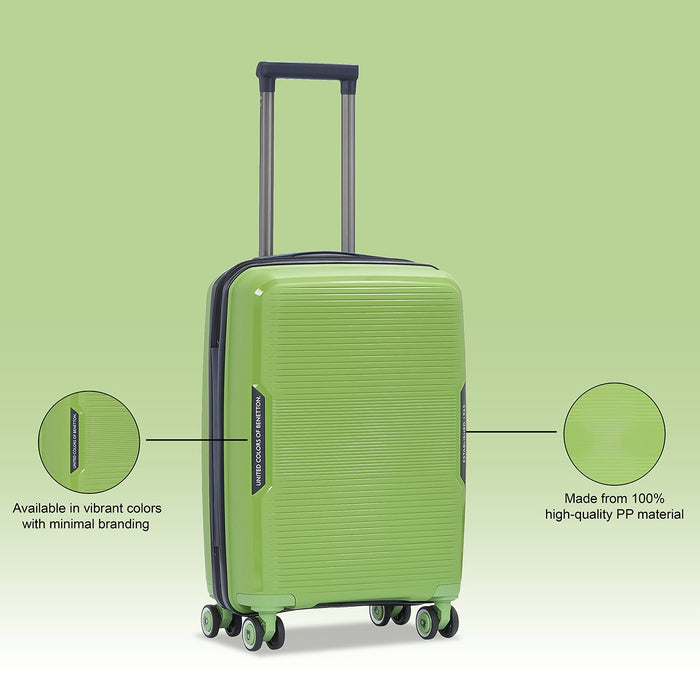 United Colors of Benetton Opal Hard Luggage Green Cabin