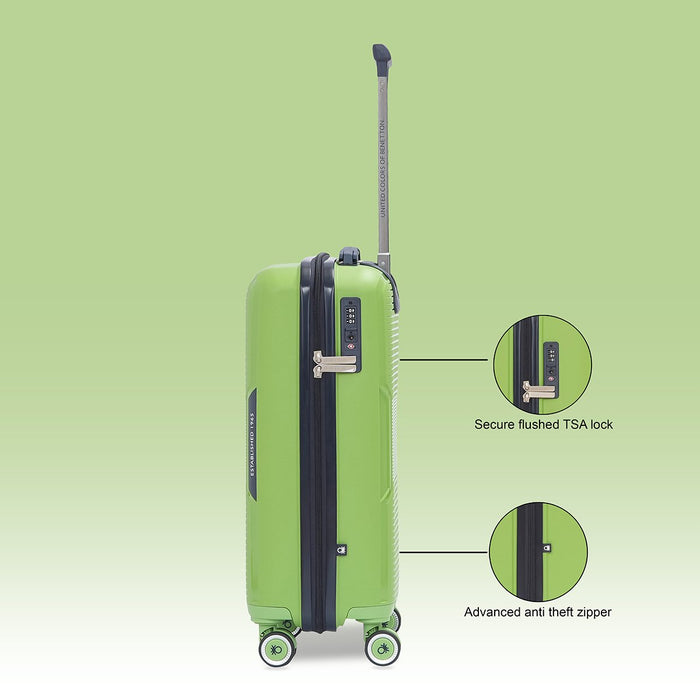 United Colors of Benetton Opal Hard Luggage Green Cabin