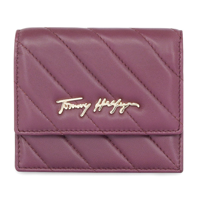 Tommy Hilfiger Angelina Women's Small Flap Wallet With Sling Wine