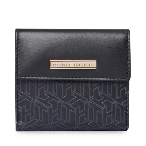 Tommy Hilfiger Freyna Women's Small Flap Wallet With Sling Black