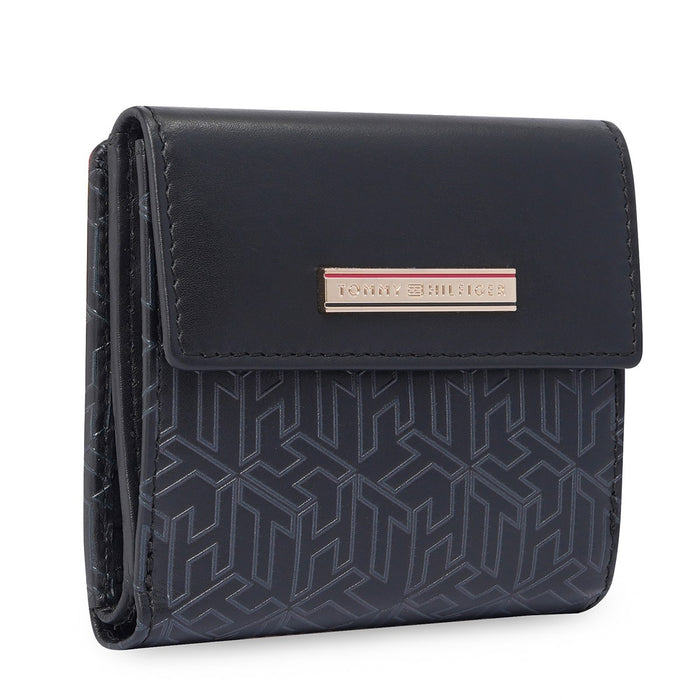 Tommy Hilfiger Freyna Women's Small Flap Wallet With Sling Black