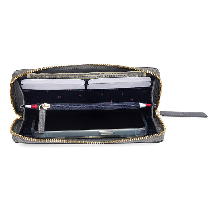 Tommy Hilfiger Bretha Women's Zip Around Wallet Black+grey
