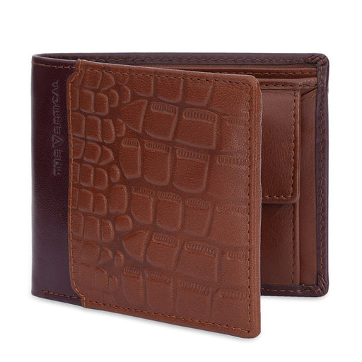 The Vertical Howland Men's Global Coin Wallet Brown+tan