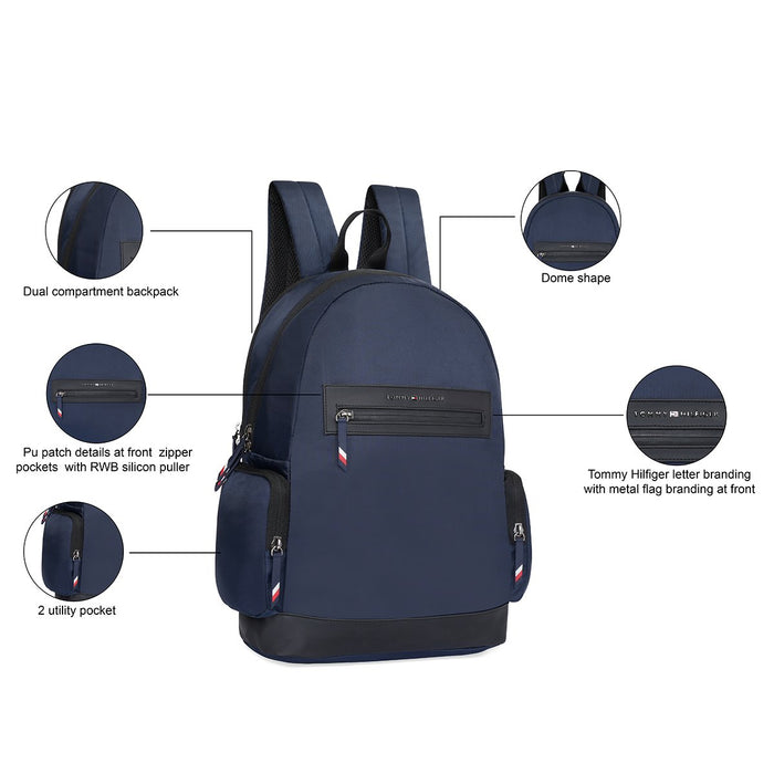 Tommy Hilfiger Marquise Laptop Backpack Navy Black