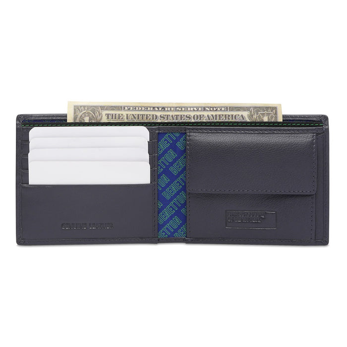 United Colors Of Benetton Stanley Men's Global Coin Wallet Navy