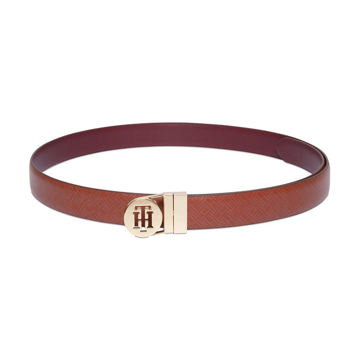 Tommy Hilfiger Riza Womens Reversible Belt Tan Wine