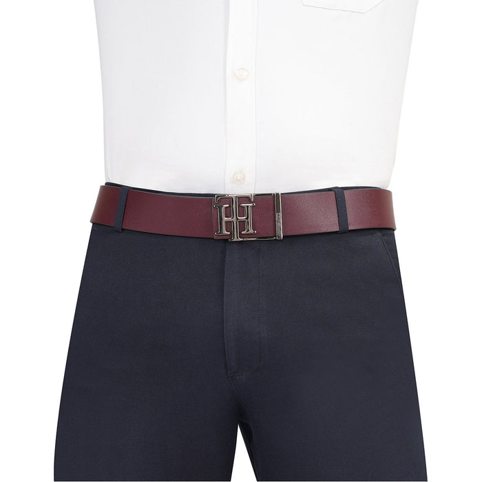 Tommy Hilfiger Malmo Men's Reversible Belt Wine Navy