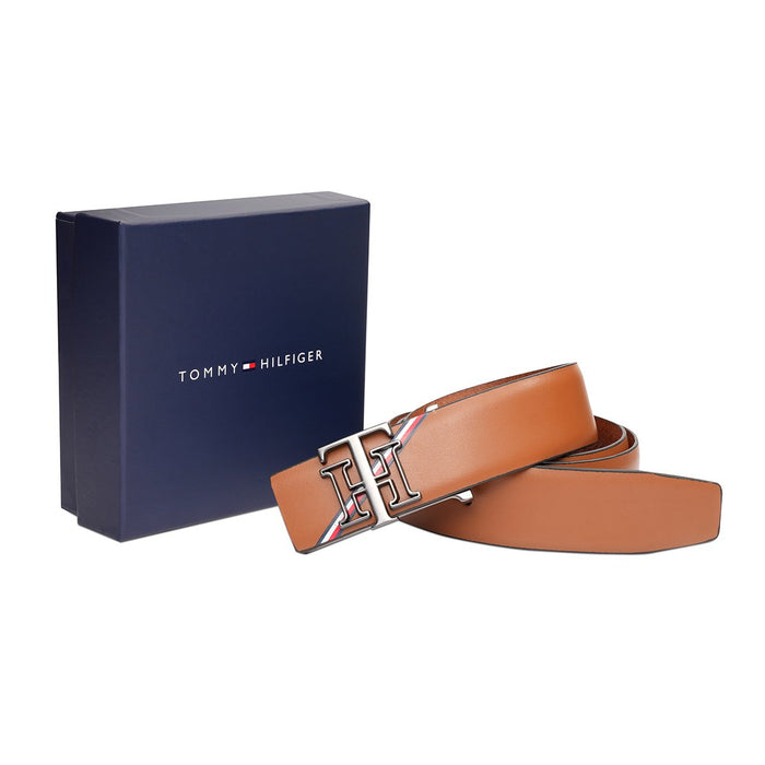 Tommy Hilfiger Norwegian Mens Non Reversible Belt Tan