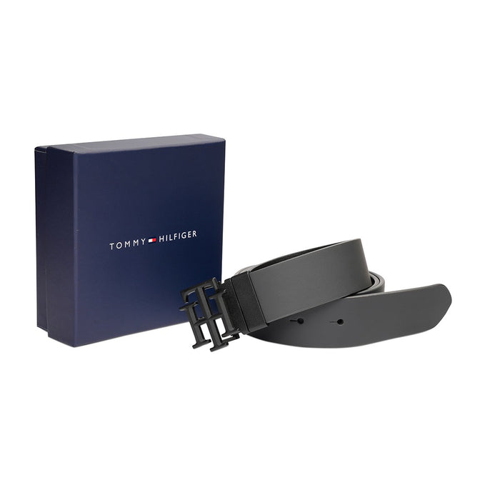 Tommy Hilfiger Leadville Mens Reversible Belt Grey Black