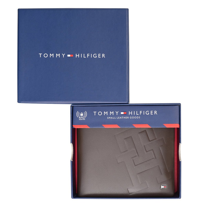 Tommy Hilfiger Wester Men's Passcase Wallet Brown