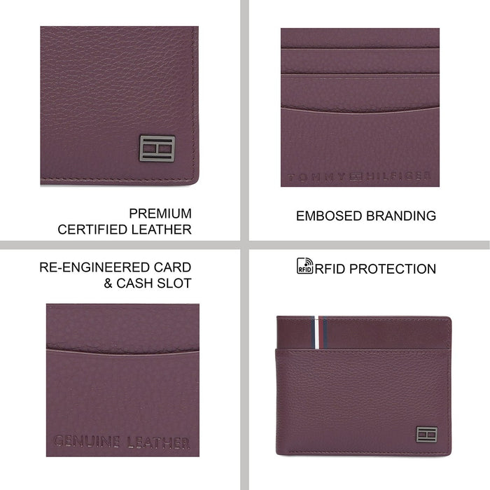 Tommy Hilfiger Anoixi Men'S Passcase Wallet Wine