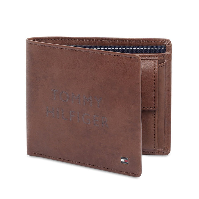 Tommy Hilfiger Thasos Men'S Global Coin Wallet Brown