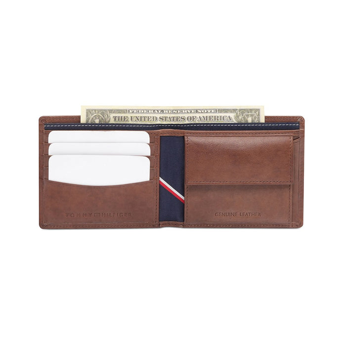 Tommy Hilfiger Thasos Men'S Global Coin Wallet Brown