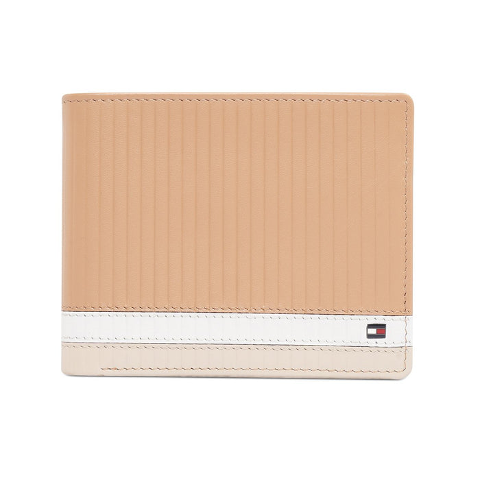 Tommy Hilfiger Samos Mens Slimfold Wallet Khaki White
