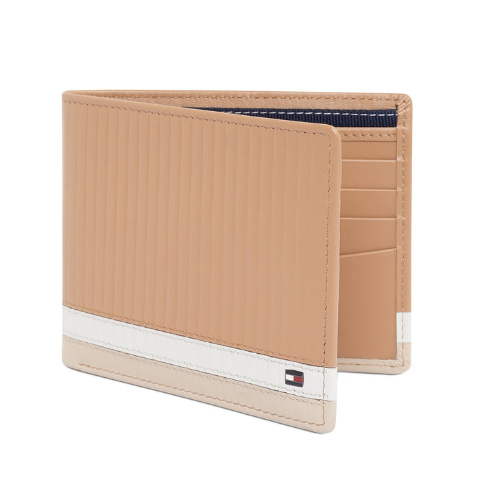 Tommy Hilfiger Samos Mens Slimfold Wallet Khaki White