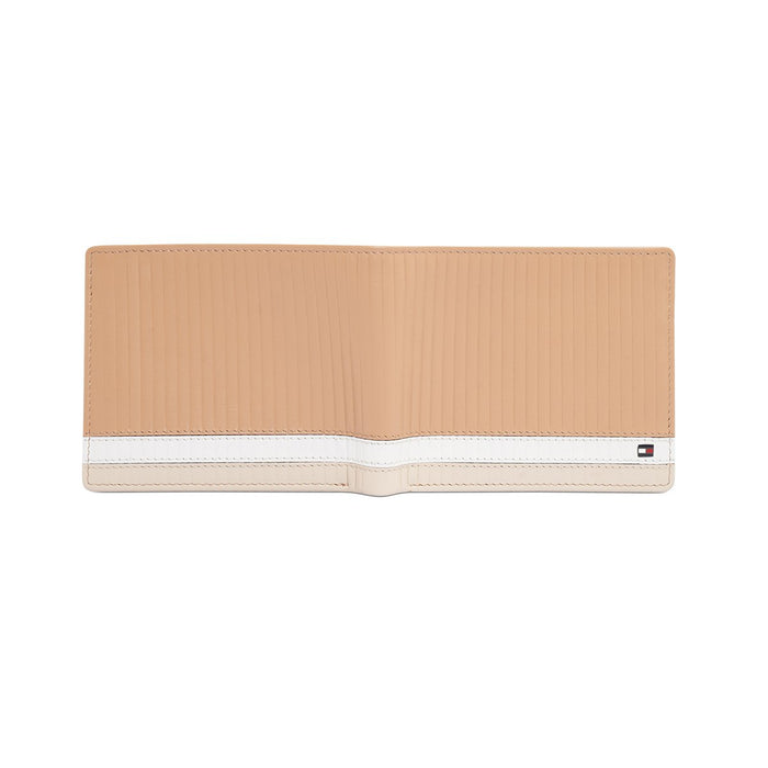 Tommy Hilfiger Samos Mens Slimfold Wallet Khaki White