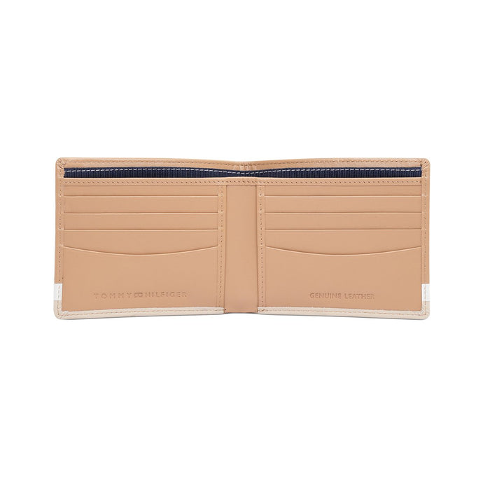Tommy Hilfiger Samos Mens Slimfold Wallet Khaki White