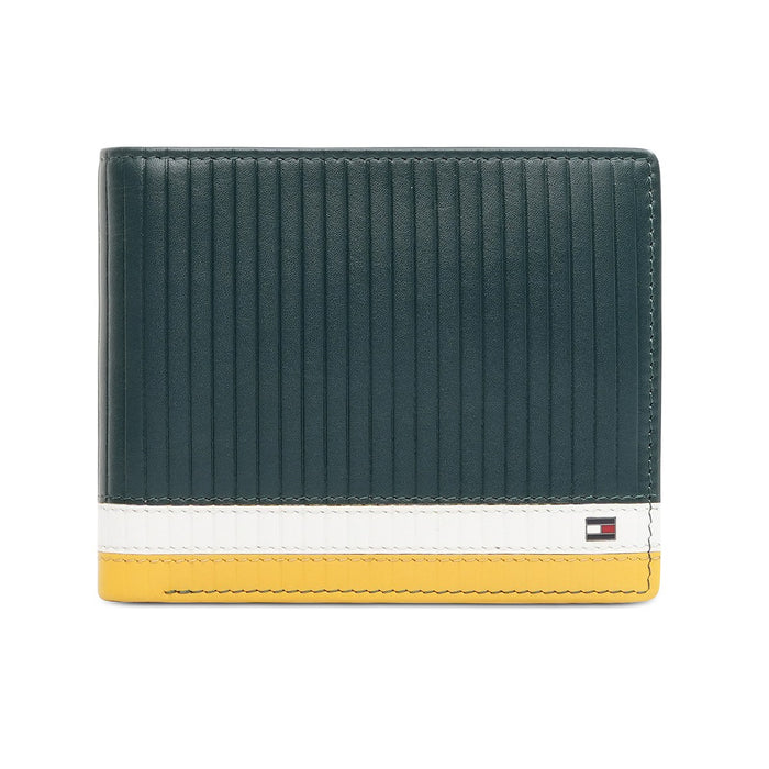 Tommy Hilfiger Samos Men'S Global Coin Wallet Green+White